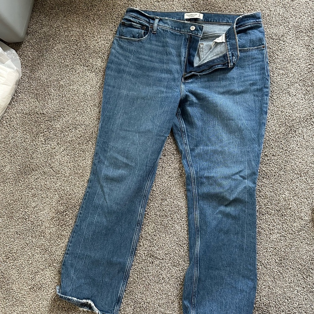 Abercrombie & Fitch Blue Straight Leg Pants